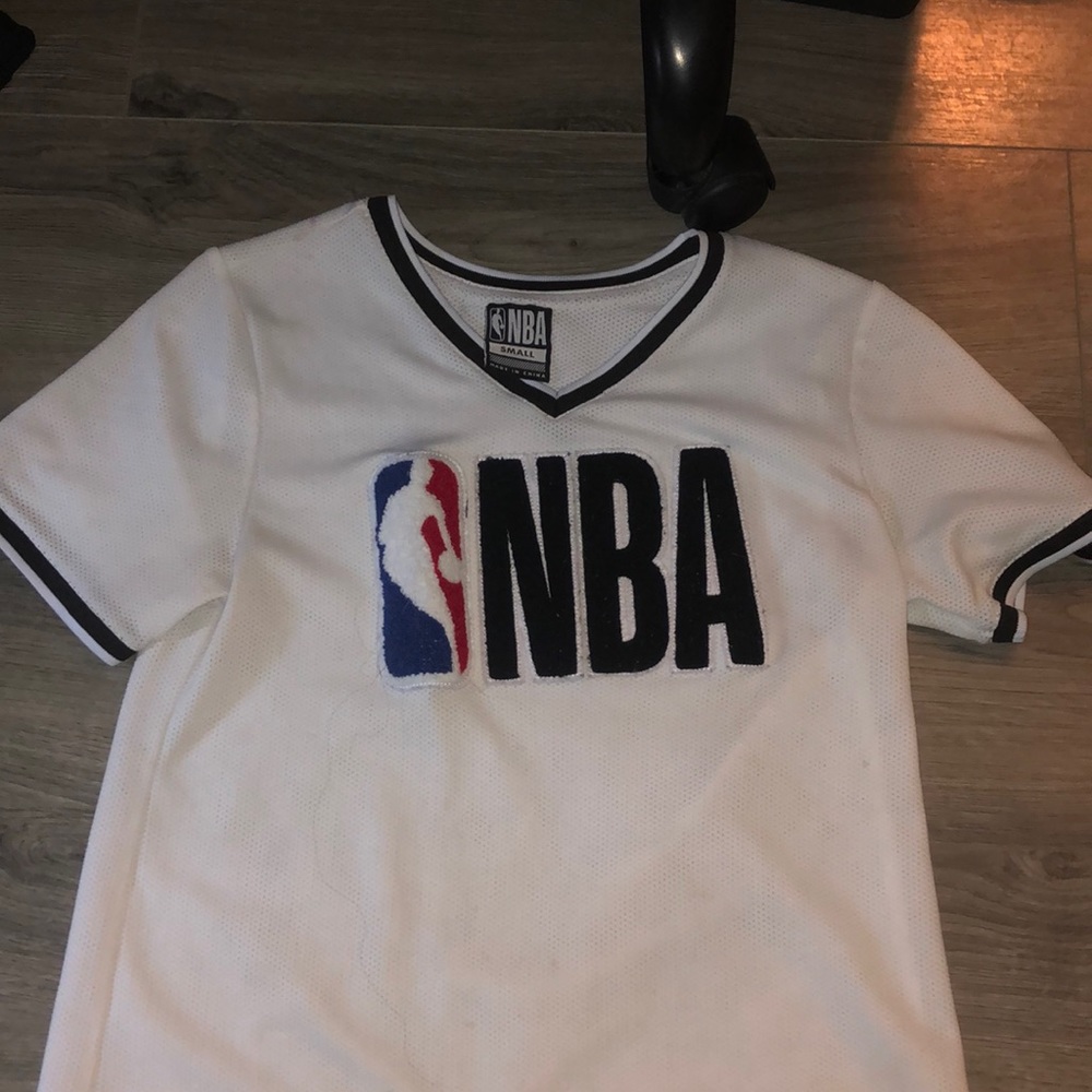 Small white nba jersey